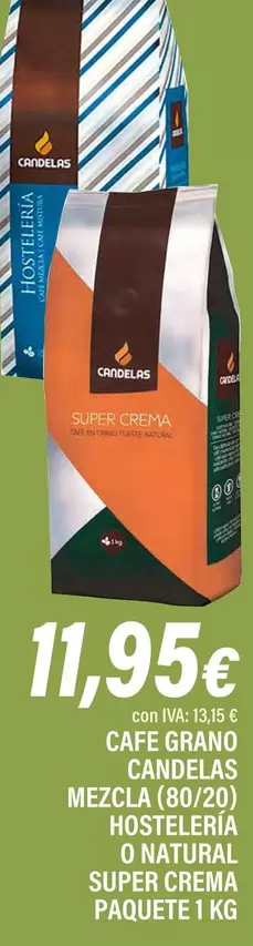 Candelas - Cafe Grano Mezcla Hosteleria O Natural Super Crema