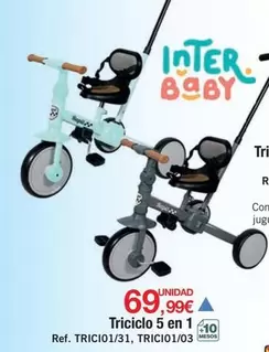 Inter Baby - Triciclo 5 En 1