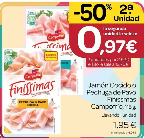 Campofrío - Finissmas Jamón Cocido O Pechuga De Pavo