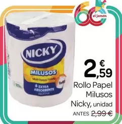 Nicky - Rollo Papel Milusos