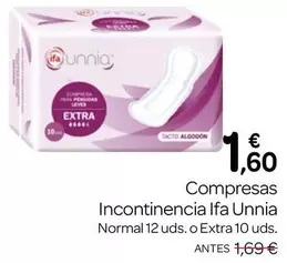ifa unnia - Compresas Incontinencia