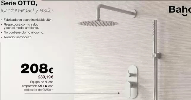 Baho - Equipo De Ducha Empotrable Otto