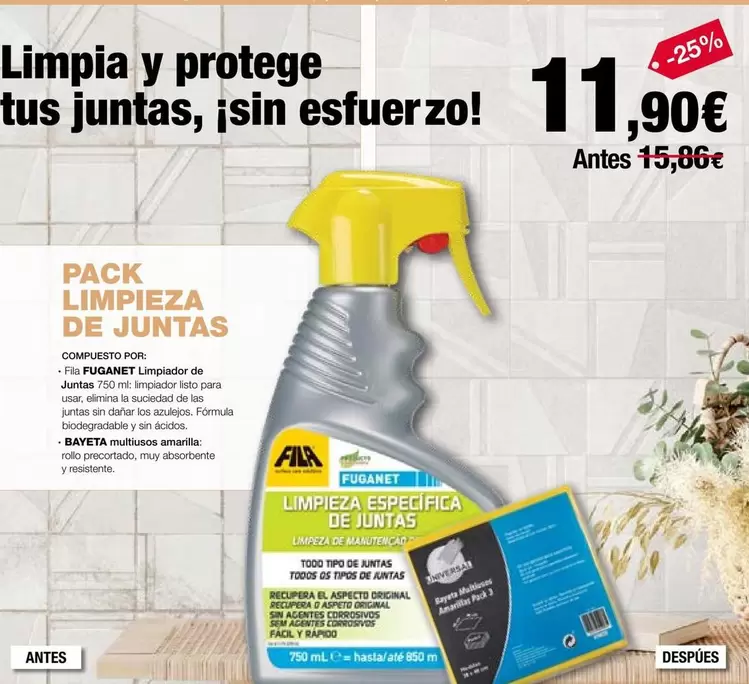 FILA - Limpia Y Protege Tus Juntas, Isin Esfuerzo