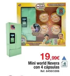 Mini World - Nevera Con 4 Cápsulas