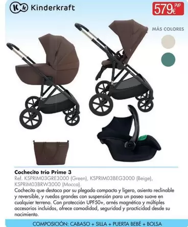 Kinderkraft - Cochecito Trio Prime 3