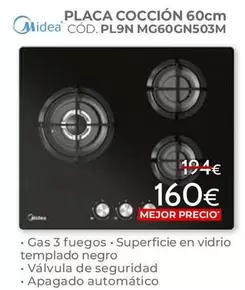 Midea - Placa Cocción De Inducción PL9N MG60GN503M
