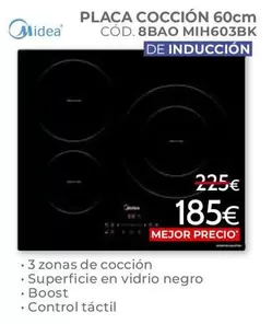 Midea - Placa Cocción De Inducción 8BAO MIH603BK