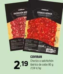 coviran - Chorizo O Salchichon Iberico De Cebo
