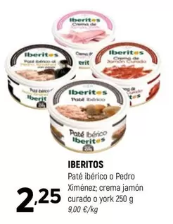 Ibéritos - Pate Iberico O Pedro Ximenez, Crema Jamon Curado O York
