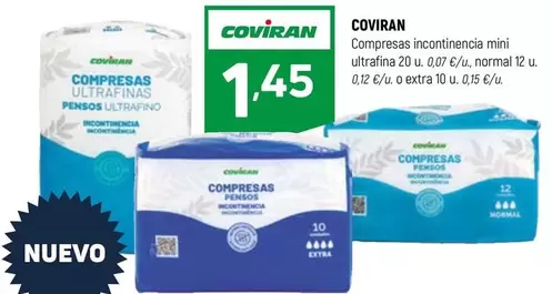 coviran - Compresas Incontinencia Mini Ultrafina