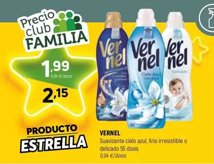 Vernel - Suavizante Gielo Azul, Lirio Irresistible O Geleado