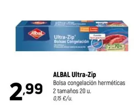 Albal - Ultra-Zip Bolsa Congelación Herméticas