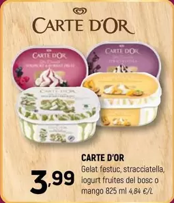 Carte d'Or - Gelat Festuc, Stracciatella, Iogurt Fruites Del Bosc O Mango