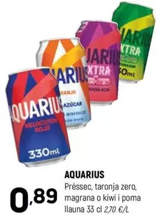 Aquarius - Préssec, Taronja Zero, Magrana O Kiwi I Poma