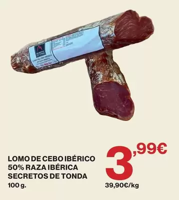 Lomo De Cebo Iberico 50% Raza Iberica