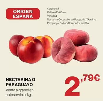 origen - Nectarina O Paraguayo