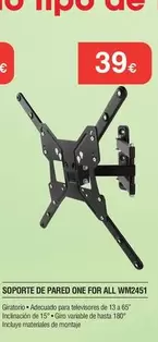 One - Soporte De Pared  For All Wm2451