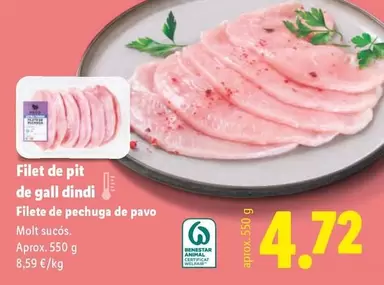 Filet De Pit De Gall Dindi
