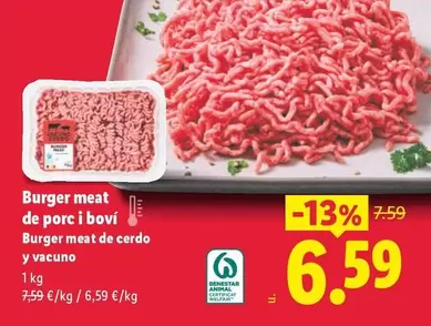 Burger Meat De Porc I Boví