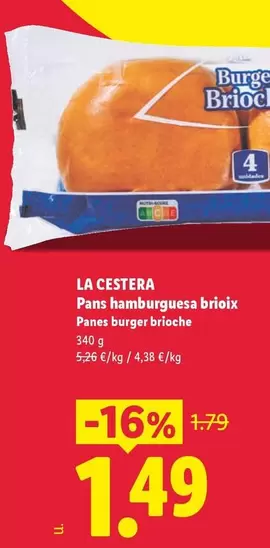 La Cestera - Panes Burger Brioche