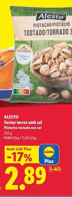 Alesto - Pistacho Tostado Con Sal