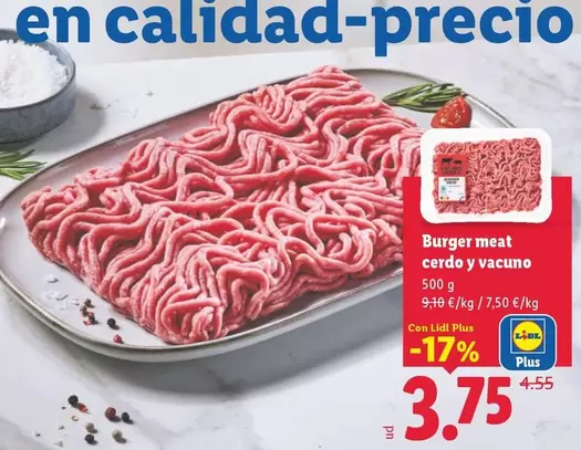 Burger Meat Cerdo Y Vacuno