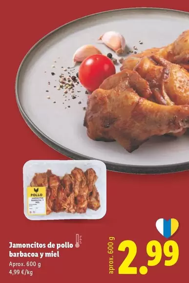 Jamoncitos De Pollo Barbacoa Y Miel