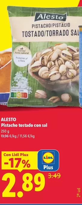 Alesto - Pistacho Tostado Con Sal