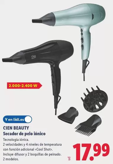 Cien Beauty - Secador De Pelo Ionico