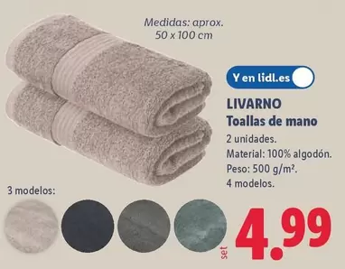 Livarno - Toallas De Mano 