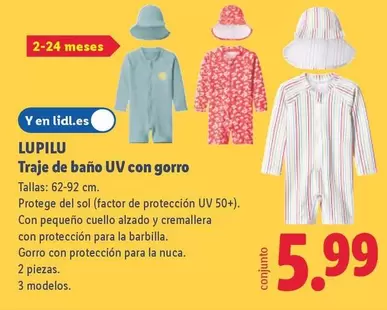 Lupilu - Traje De Bano UV Con Gorro