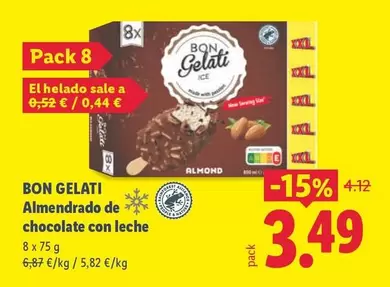 Bon Gelati - Almendrado De Chocolate Con Leche