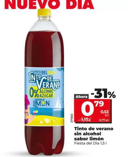Fiesta Del Dia - Tinto De Verano Sin Alcohol Sabor Limon