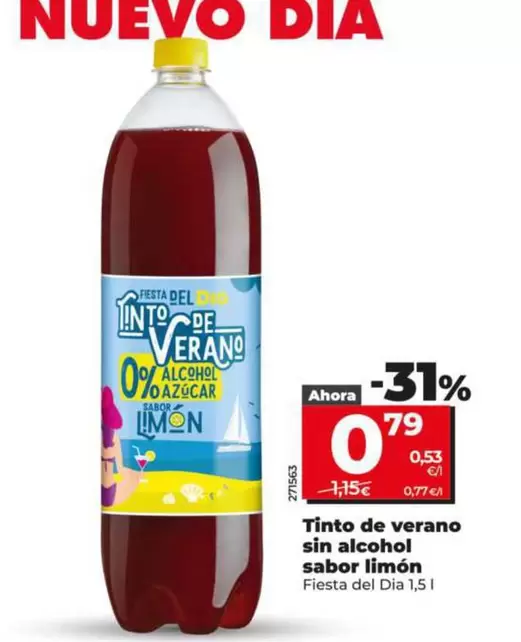 Fiesta Del Dia - Tinto De Verano Sin Alcohol Sabor LimOn 