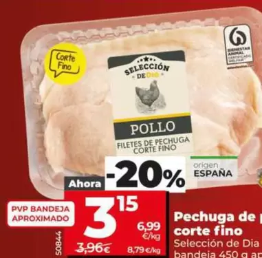 Seleccion De Dia - Pechuga De Pollo Corte Fino 