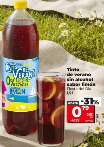 Fiesta Del Dia - Tinto De Verano Sin Alcohol Sabor Limon
