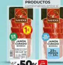 Navidul - Jamón Curado/Reducido En Sal En Lonchas