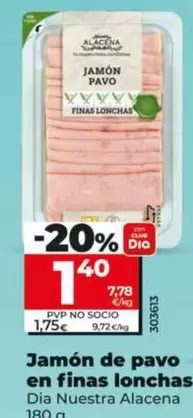 Dia Nuestra Alacena - Jamón De Pavo En Finas Lonchas