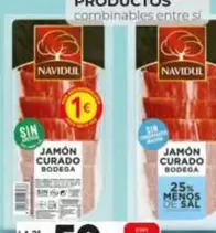 Navidul - Jamón Curado/Reducido En Sal En Lonchas 