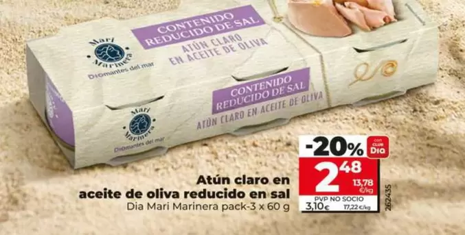 Dia Mari Marinera - Atún Claro En Aceite De Oliva Reducido En Sal 