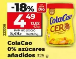 Colacao 0% Azucares Anadidos 