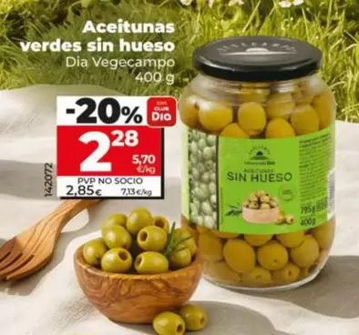 Dia Vegecampo - Aceitunas Verdes Sin Hueso 