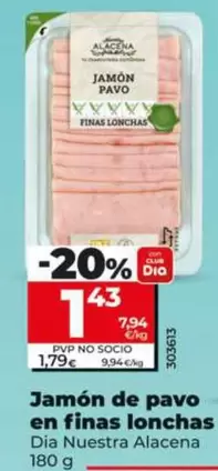 Dia Nuestra Alacena - Jamón De Pavo En Finas Lonchas