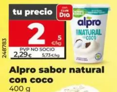 Alpro Sabor Natural Con Coco