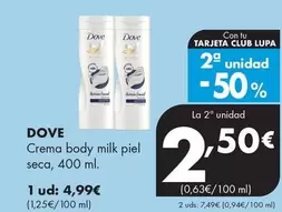 Dove - Crema Body Milk Piel Seca
