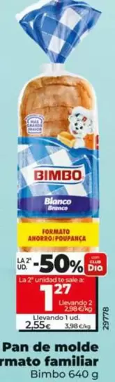 Bimbo - Pan De Molde Formato Familiar 
