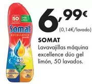 Somat - Lavavajillas Maquina Excellence Dúo Gel Limón
