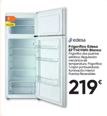Edesa - Frigorifico  FT14111WH Blanco