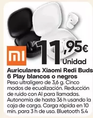 Xiaomi - Auriculares Redi Buds 6 Play Blancos O Negros