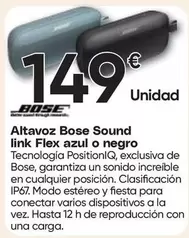 Bose - Altavoz  Sound Link Flex Azul O Negro